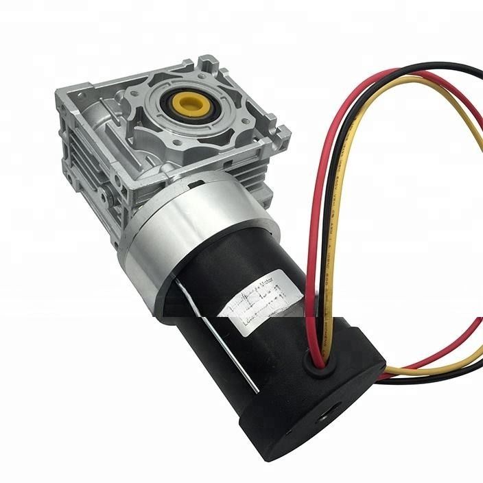 NMRV050.80BL High Power Brushless DC Wrom Gear Motor with RV050 Gearbox 12vdc 24vdc 36vdc 48vdc Up To 400W