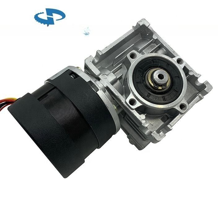 NMRV050.80BL High Power Brushless DC Wrom Gear Motor with RV050 Gearbox 12vdc 24vdc 36vdc 48vdc Up To 400W