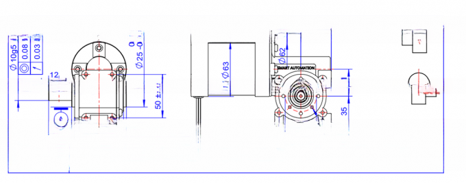 63mm High Torque Brushless Dc Motor, Customized Specification Gearbox/Encoder/Controller Integrated, to Replace Dunker&Pittman